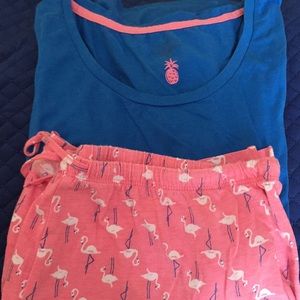 Jockey shorts and tee shirt sleep set